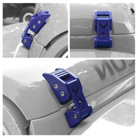 STANVEE Hood Latch Kit Compatible with Jeep Wrangler JK JKU 2007-2018 and Jeep Wrangler JL JLU Gladiator JT 2007-2023 (Purple)