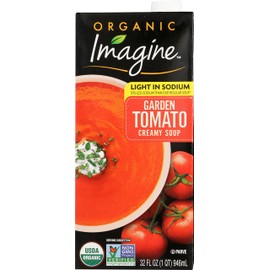 Imagine Organic Soup, Less Sodium Creamy Garden Tomato, 32 oz