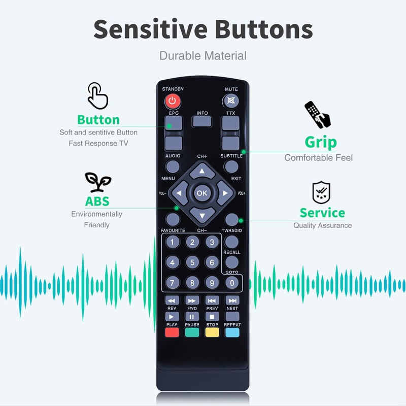 TRUCKON New Replacement Remote Control for TechniSat HD-S 261 DVB-S2