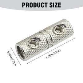 Ollanoos 2 pcs Metal Watertight Splice Cable Connectors, Replacement for Heavy Duty Barrel Splice 4-6 AWG 4-6 Gauge Cable