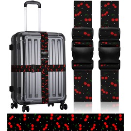 Stanoha Luggage Straps for Suitcases Travel Belt Luggage Band Heavy Duty Traveling Luggage Identifier Cute Women Girls Unique Accesory,