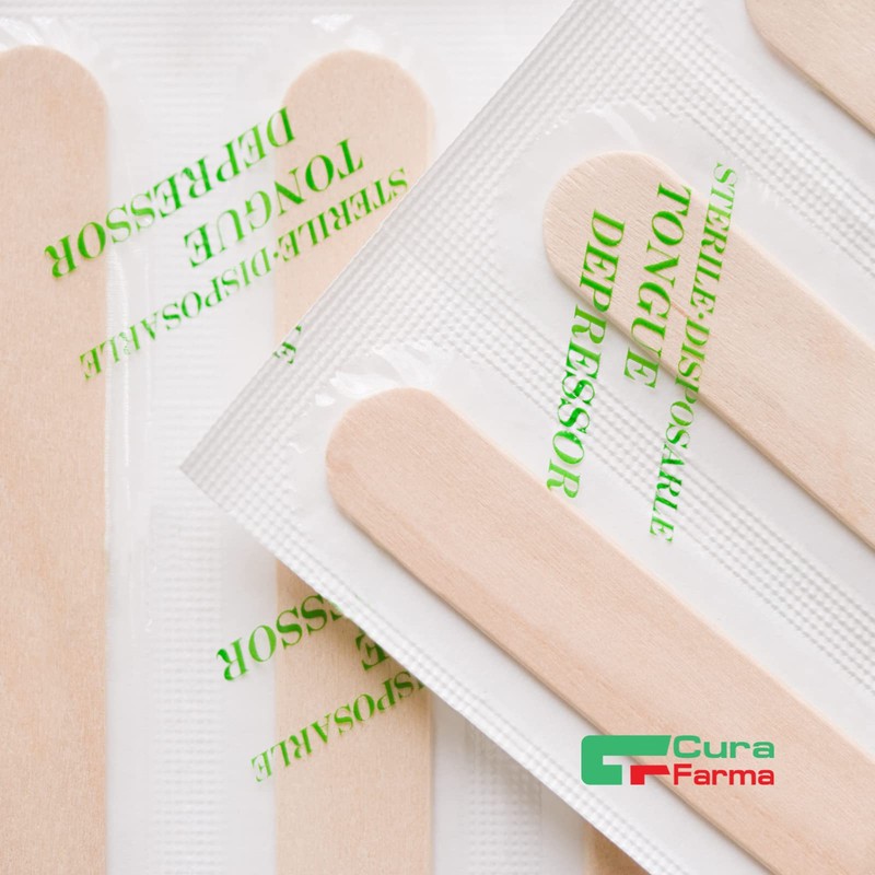 Cura Farma 3 Packs of 100 Birch Tongue Spatulas Sterile