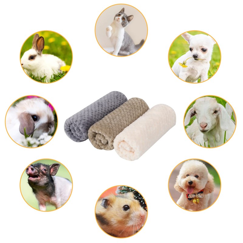 Fluffy Dog Blanket 3 Pcs Flannel Blanket 45*65cm Washable Cat