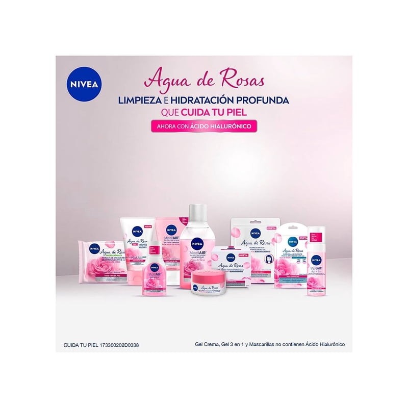 Agua micelar desmaquillante NIVEA Agua de Rosas para todo tipo