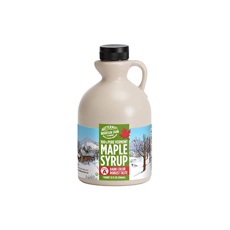Butternut Mountain Farm Pure Vermont Maple Syrup, Grade A, Dark