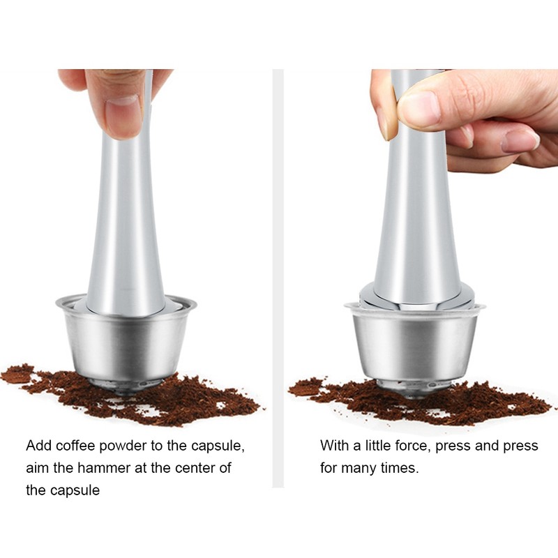 24mm Capsule Coffee Powder Hammer Tamper Stainless Steel Coffee Press