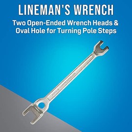 Jonard Tools JIC-650, Lineman's B Type Double Ended Wrench, 13" Length