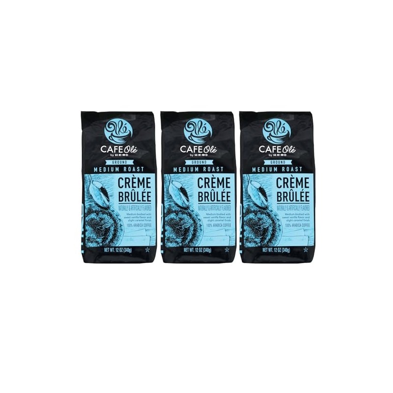 HEB CAFE Olé Creme Brulee Ground Coffee, Medium Roast, 12