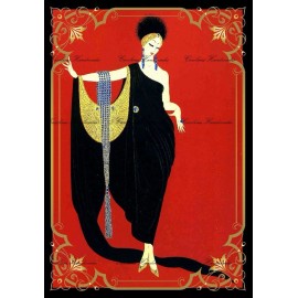 Electric Quilt Company Erte' Fashion Lady C Cotton Fabric Quilt Block Multi-size - 7X10"