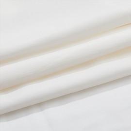 DICOSMETIC 3.28 Yards White Polyester Fabric Soft Satin Fabric 59 Inch Wide by The Yard Smooth Fabrics for Dress Sewing Clothes Apparel Costume Crafts Table Cloth