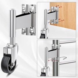 WOOSKY Spring Loaded Heavy Duty Gate Caster Wheels - 4" Tube & Metal Gates, 330 Lbs Load Capacity, Pack of 2