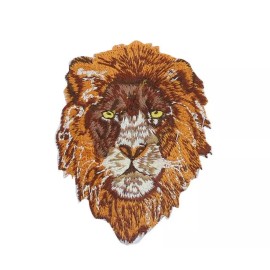 Undisclosed lion animal W2" X H2.6" Embroidered Iron On Patch 3718
