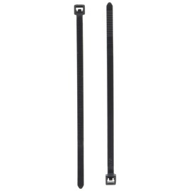 Merriway BH05930 (100 Pcs) Black Releasable Cable Tie, 3.6 x 100 mm (3/32 Inch x 4 Inch) - Pack of 100 Pieces