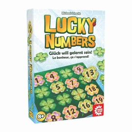 Game Factory Lucky Numbers 646307 Tile Game for Adults and Children from 8 Years, Family Game, for 1-4 Players, White