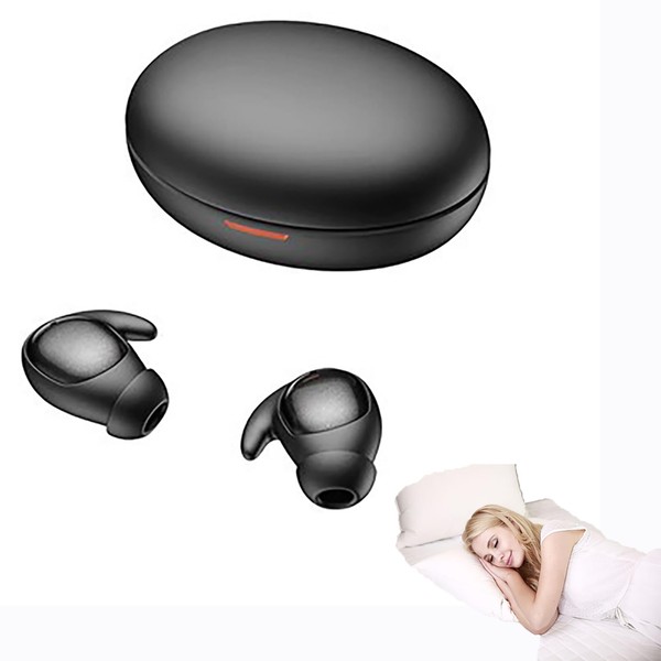 Double Noise Cancelling Sleep Headphones, Bluetooth 5.3 Wireless Earbuds for