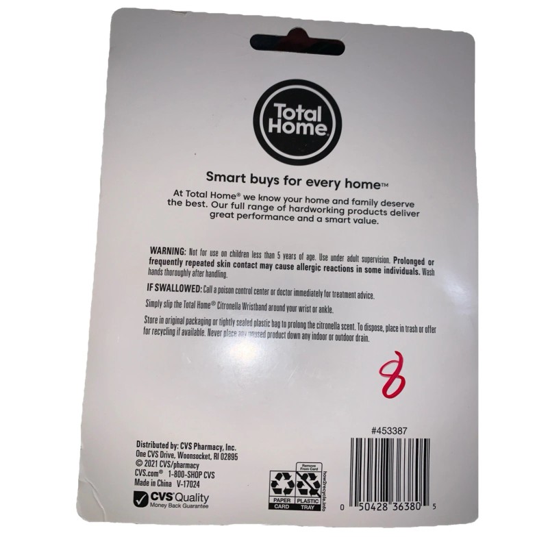 total home Citronella Wristbands | wristbands for insect repellent during
