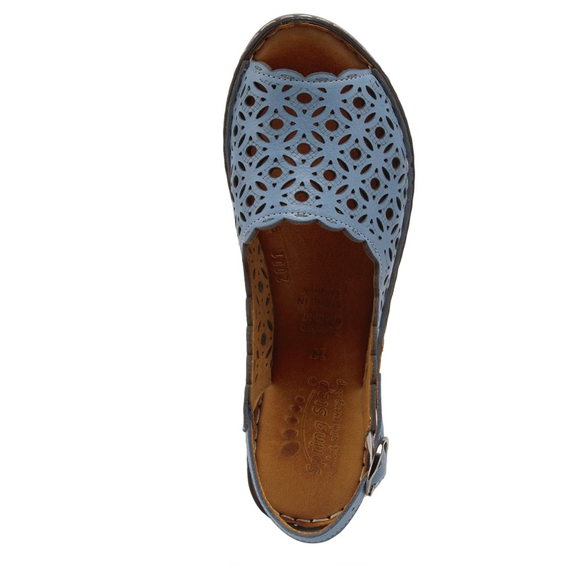 Spring Step Belizana - Sandalias con correa para mujer, Azul,