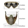 Yzpacc Airsoft Mask with Glasses, Foldable Half Face Airsoft Mesh