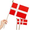 LoveVC 12Pcs 8×12 Inch Denmark Flags Small Danish Flag on