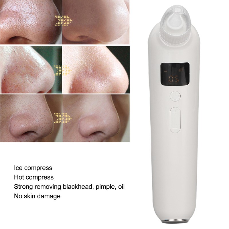 Electric Blackhead Remover USB Rechargeable Hot Compress LED Screen 5
