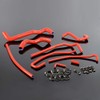 Silicone Radiator Red Hose Clamps Kit Compatible with Chevy Corvette
