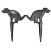 Eidoct No Dog Pooping Solid Cast Iron Yard Sign, Grass