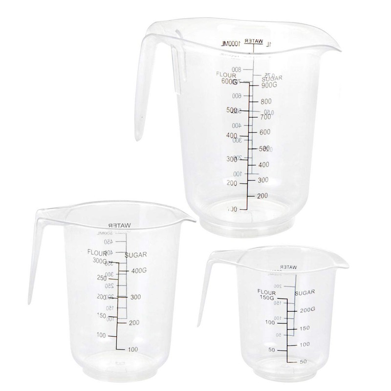 Messbecher Set aus Kunststoff - 3-teilig - Messkanne in 250