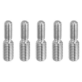 PATIKIL M6 x M8 x 30 Double End Threaded Bolts, Pack of 5 304 Stainless Steel Rod Bolts Thread Reducer Adapter for Furniture Fittings, 31 mm Long