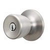 Hyper Tough Keyed Entry Tulip Style Doorknob, Stainless Steel