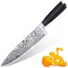 Chef Knife MICHELANGELO Super Sharp Professional Chef's Knife Etched Damascus