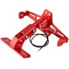 Universal Aluminum Motorcycle Rear License Plate Mount Holder with LED