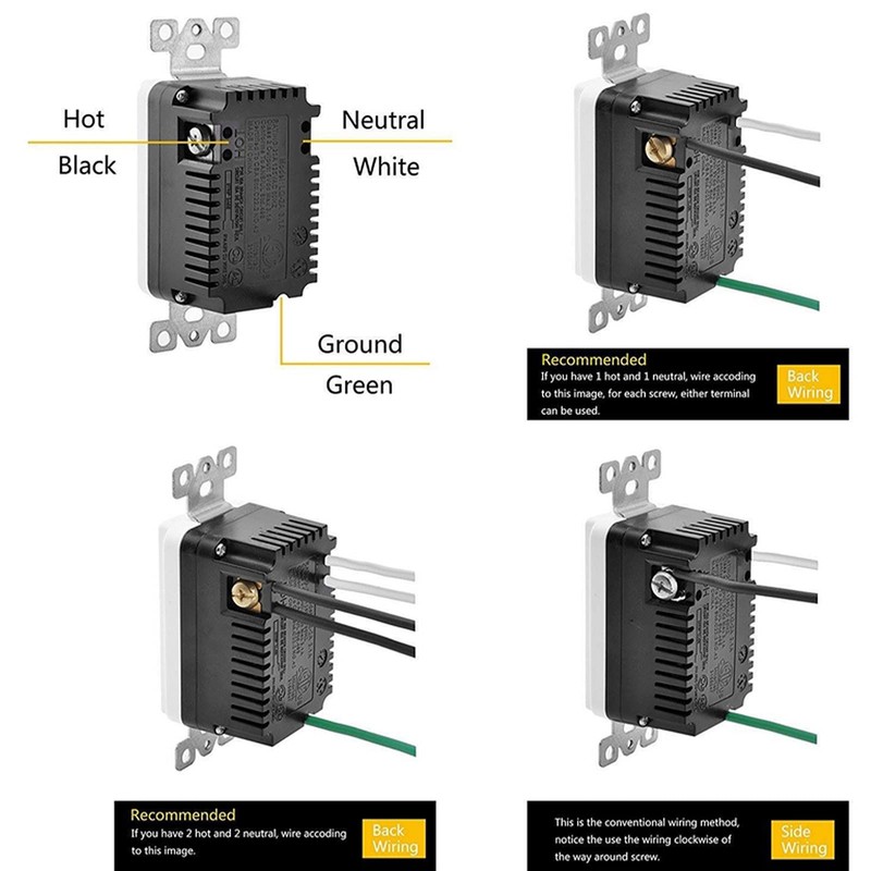 Toma de Corriente de Pared Eléctrica, Salida de Pared con