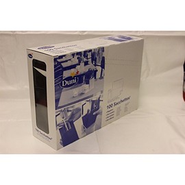 Duni 151853_(1) Bestecktaschen mit Taschentüchern, 8.5 cm x 19 cm, schwarz Sacchetto und weiß (100-er Pack)