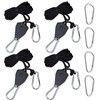 NIDHFG 4-Piece Lift Rope Pulley Adjuster And 4-Piece Carabiner, Multi-Function