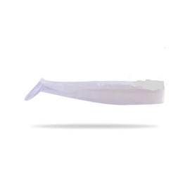 Hunthouse Minnow Tail (White, 4pcs, 100mm) - Bass, Cod, Pike Lure