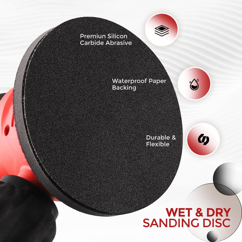 STEBRUAM 30pcs 6 Inch Sanding Discs 150mm No Hole Dry