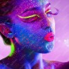 4 Labiales Neón Luminoso Luz Uv Negra Lipstick Halloween