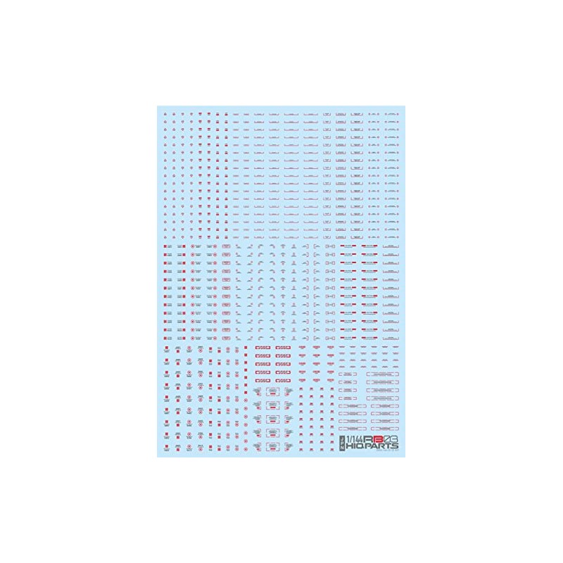 HiQparts 1/144 RB03 Caution Decal Red & Gray 1 Piece