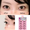 Kagonekodo False Eyelashes (Transparent Axis n-FXL67-BL 5 Pairs Black, Natural