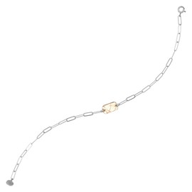 Silpada 'After All' Sterling Silver with 14K Yellow Gold Plating Link Anklet, 9"