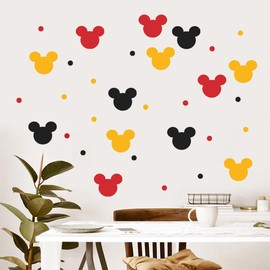 Classical Mouse Wall Decals Bedroom Adult Background Wall Decoration Self-Adhesive PVC Mouse Wall Stickers