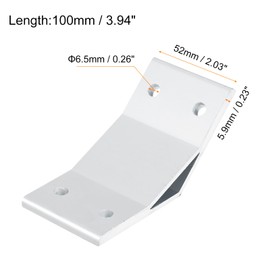 sourcing map 4Pcs 135 Degree Angle Aluminum Profile Corner Brackets, Corner Brace Joint Connectors for 3060 Series (Silver White)