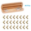 QUARKZMAN Pack of 40 Invisible Brass Barrel Hinges 4 x