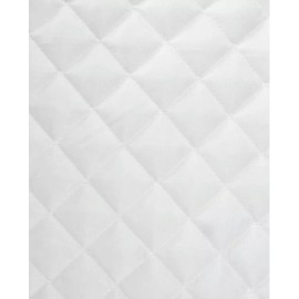 Unbranded Satin Quilted Polyester Batting Fabric - WHITE - 58"/60" Width Sold By The Yard