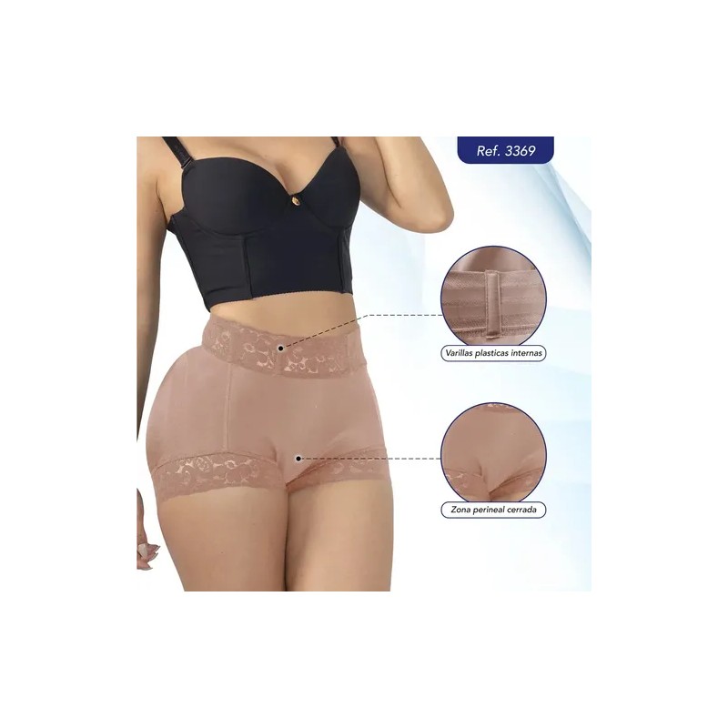 Fajas Colombianas Reductoras Romanza Levanta Pompapanty3369 Color Cocoa Talla Chico
