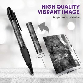 Destination Vinyl ltd Beautiful and comfortable Set of 2 Matching Pens BW - Burg Eltz Medieval Castle #38958