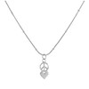 Sterling Silver Peace Symbol & Heart Pendant on 24 Inches