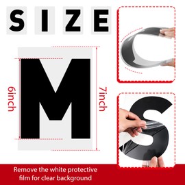 Leinuosen 300 Pcs Sign Letter Printed on Marquee Flexible Outdoor Black Portable Sign Board Plastic Changeable Letters and Numbers Punctuation Acrylic Numbers(6'', 7'')