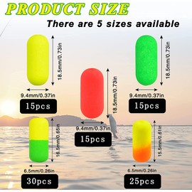 Fishing Rig Floats Foam Floats -JSHANMEI 70pcs/100pcs Pompano Fishing Rigs Snell Floats Cylinder Cork Float Fly Fishing Strike Indicators Fishing Rig Making Kit(100pcs Kit)