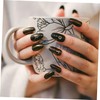 Outanaya 1set Rhinestone Nail Charms Letter Shape Manicure Decorations for